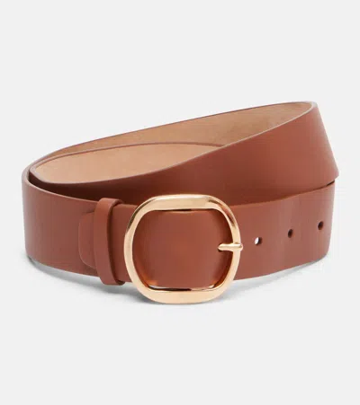 Gabriela Hearst Elster Leather Belt In Brown
