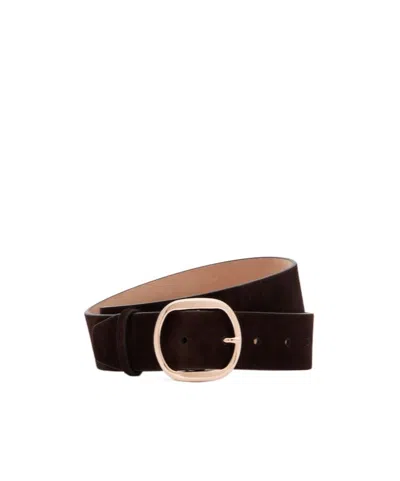 Gabriela Hearst Elster Suede Belt In Black