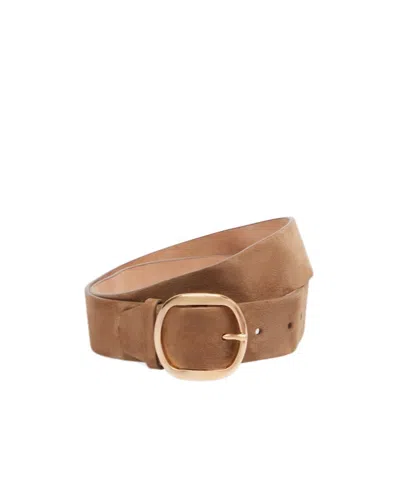 Gabriela Hearst Elster Suede Belt In Brown