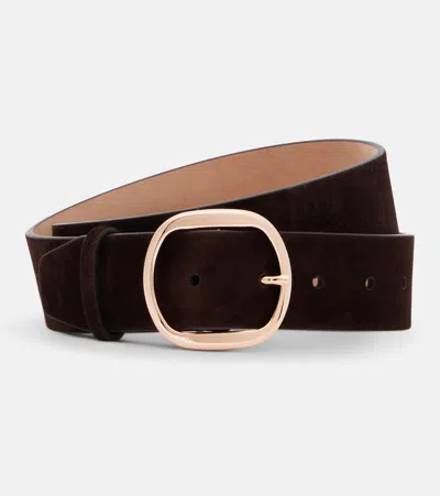 Gabriela Hearst Elster Suede Belt In Brown