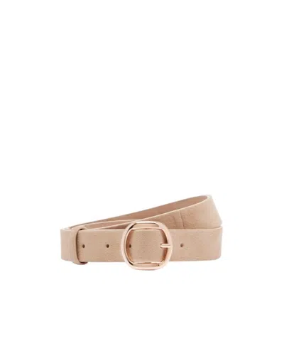 Gabriela Hearst Elster Suede Belt In Nude