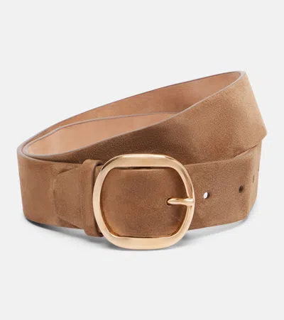 Gabriela Hearst Elster Suede Belt In Sand