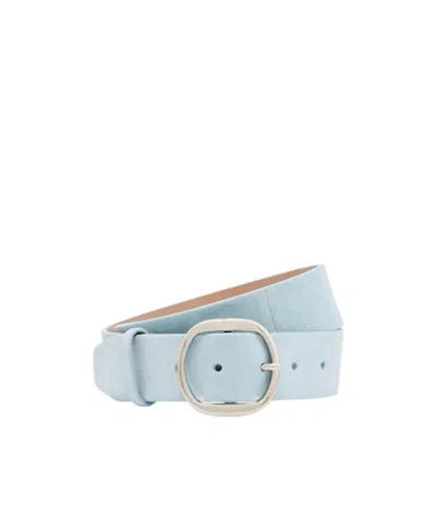 Gabriela Hearst Elster Suede Belt In White