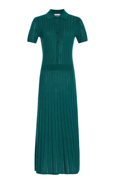 GABRIELA HEARST ELVIS CASHMERE-SILK MIDI SHIRT DRESS