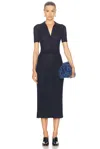 Gabriela Hearst Elvis Cashmere And Silk Shirt Dress In Dark Navy