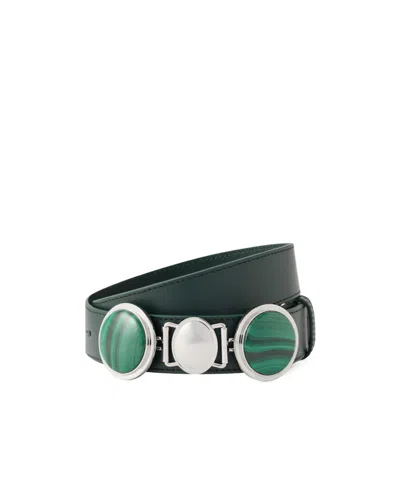 Gabriela Hearst Embellished Leather Belt In Pink