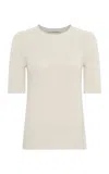 Gabriela Hearst Embla Knit T-shirt In Ivory Cashmere In Ivory