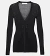 Gabriela Hearst Emma Pointelle Knit Cardigan In Black Cashmere Silk In Black