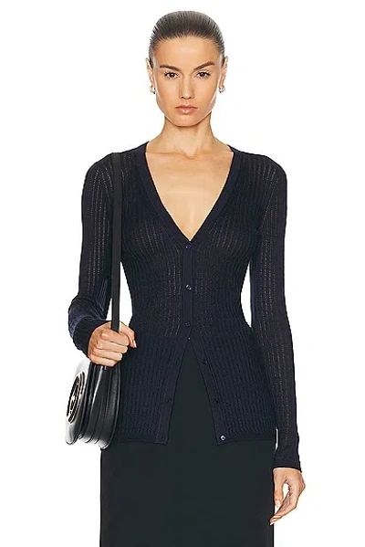 Gabriela Hearst Pullover Julian Aus Kaschmir Und Seide In Dark Navy