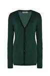 Gabriela Hearst Emma Pointelle Knit Cardigan In English Green Cashmere Silk In Green