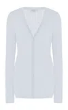 Gabriela Hearst Emma Pointelle-knit Cashmere-silk Cardigan In Light Blue