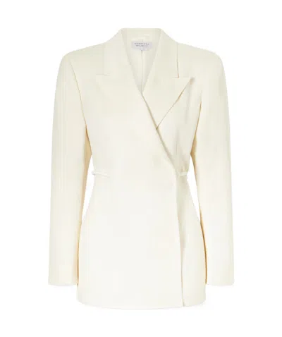 Gabriela Hearst Epona Belted Linen Blazer In Neutral