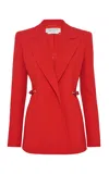 Gabriela Hearst Epona Wool Chain Embellished Blazer In Red