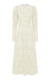 Gabriela Hearst Eshal Eyelet Virgin-wool Midi Dress In Ivory