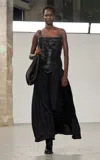 Gabriela Hearst Estrid Snake-effect Leather Maxi Dress In Black