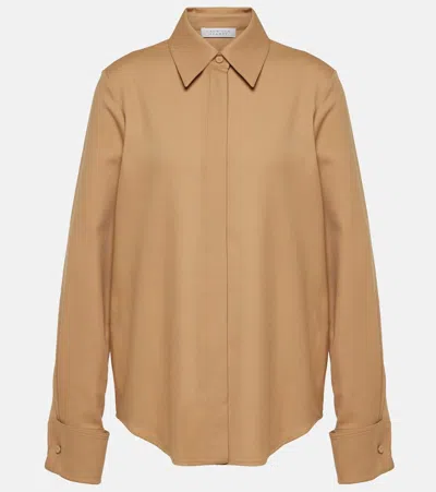 Gabriela Hearst Etlin Wool Shirt In Brown