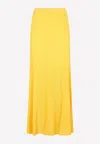 Gabriela Hearst Eula Pleated Midi Skirt In Yellow