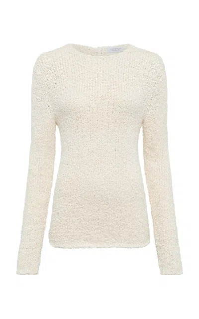 Gabriela Hearst Evaki Knit Sweater In Ivory Silk Boucle