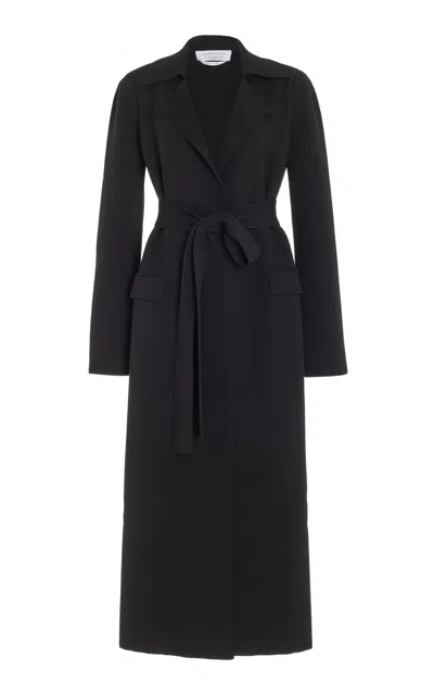 Gabriela Hearst Evan Knit Trench Coat In Black Wool