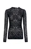 Gabriela Hearst Evander Knit Crewneck In Black Merino Wool Cashmere In Black