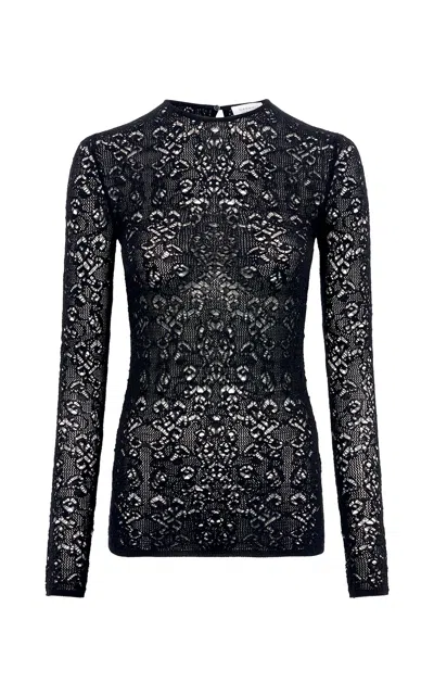 Gabriela Hearst Evander Knit Crewneck In Black Merino Wool Cashmere