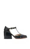 Gabriela Hearst Hawes Heel Pump In Black Leather In Black