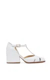 Gabriela Hearst Evita T-strap Heel In Pearlized White Leather In Pearlized White