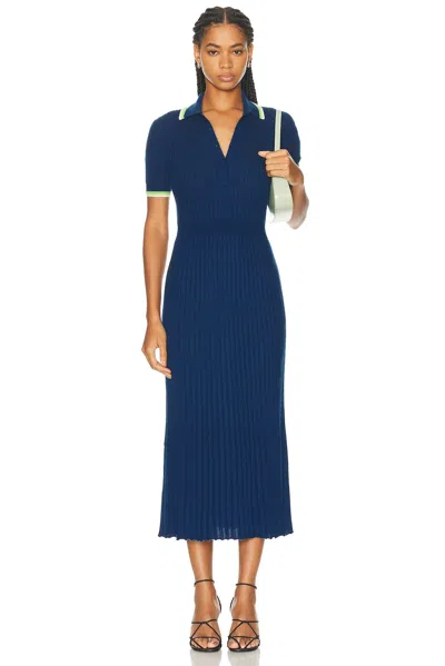 Gabriela Hearst Eyot Wool Dress In Blue