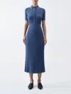 Gabriela Hearst Eyot Striped Ribbed Silk And Cashmere-blend Midi Dress In Multi