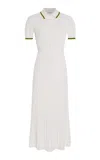 Gabriela Hearst Eyot Knit Cashmere-silk Maxi Polo Dress In White