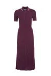 Gabriela Hearst Eyot Silk And Cashmere Midi Dress In Italian Plum