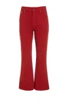 Gabriela Hearst Ezra Bootcut Cropped Jean In Antelope Orange Recycled Cotton Denim