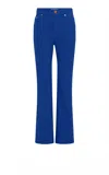 Gabriela Hearst Ezra Bootcut Cropped Jean In Cobalt Recycled Cotton Denim
