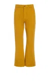 Gabriela Hearst Ezra Bootcut Cropped Jean In Golden Birch Recycled Cotton Denim