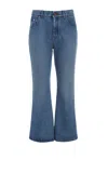 Gabriela Hearst Ezra Bootcut Cropped Jean In Uruguayan Blue Recycled Cotton Denim