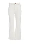 Gabriela Hearst Ezra Bootcut Cropped Jean In White Recycled Cotton Denim