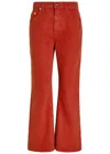 Gabriela Hearst Ezra Bootcut Jeans In Red
