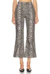 Gabriela Hearst Womens Greyscale Ezra Snake-pattern Bootcut Denim Jeans In Multi