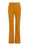 Gabriela Hearst Ezra Mid-rise Denim Bootcut Jeans In Yellow