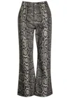 Gabriela Hearst Ezra Python-print Bootcut Jeans In Multi