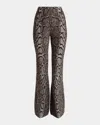 Gabriela Hearst Ezra Snake-print Bootcut Ankle Jeans In Animal Print