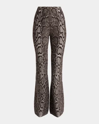 Gabriela Hearst Ezra Snake-print Bootcut Ankle Jeans In Animal Print