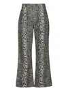Gabriela Hearst Womens Greyscale Ezra Snake-pattern Bootcut Denim Jeans In Animal Print