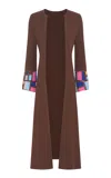 Gabriela Hearst Fenrys Long Merino Wool Cardigan In Brown