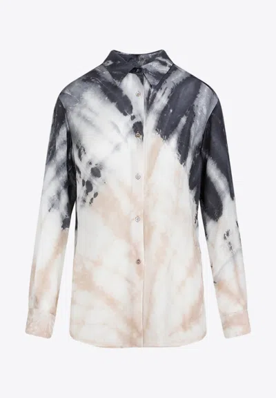 Gabriela Hearst Ferrara Tie-dye Shirt In Beige