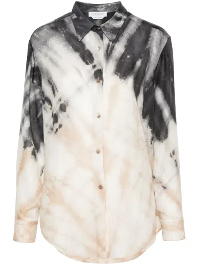 Gabriela Hearst Ferrara Tie-dye Shirt In Beige