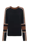 Gabriela Hearst Finnian Patterned Cashmere Sweater In Black