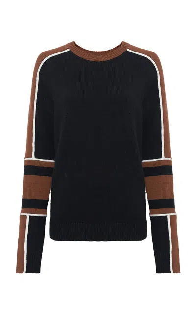 Gabriela Hearst Finnian Patterned Cashmere Sweater In Black