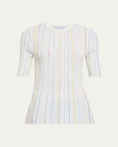 GABRIELA HEARST FITZ STRIPE WOOL TOP