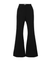 Gabriela Hearst Desmond Wool-crepe Flared Pants In Black